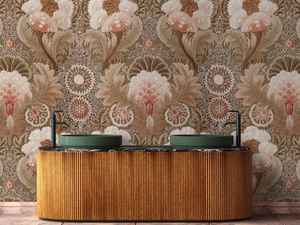 CHATEAU - Ecological nonwoven wallpaper with floral pattern _ Architects Paper